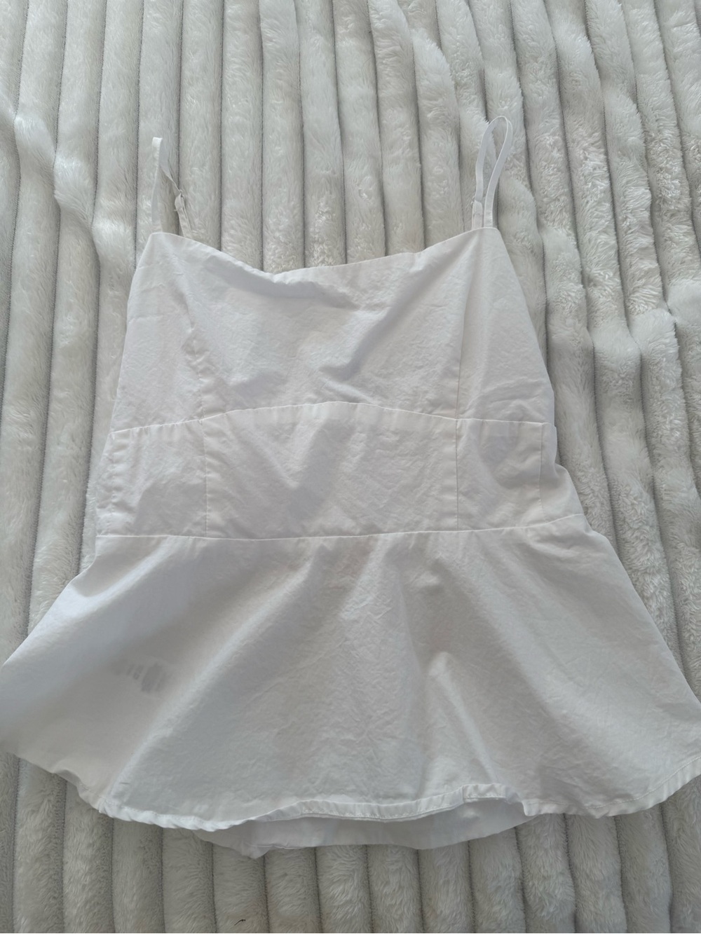 Dynamite White Peplum Tank Top